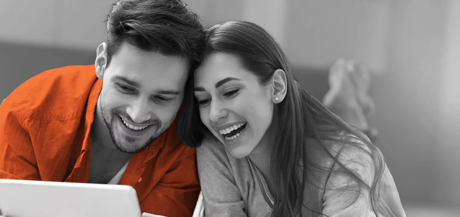 Couple on computer